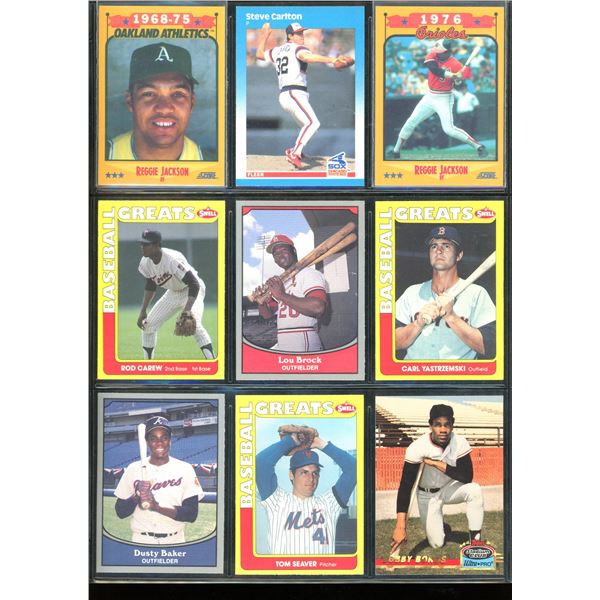 Lot of 9 Various Baseball Cards Various Teams & Players