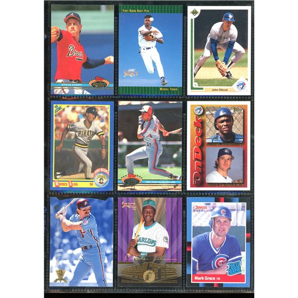 Lot of 9 Various Baseball Cards Various Teams & Players