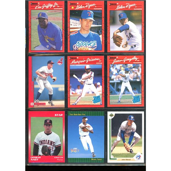 Lot of 9 Various Baseball Cards Various Teams & Players