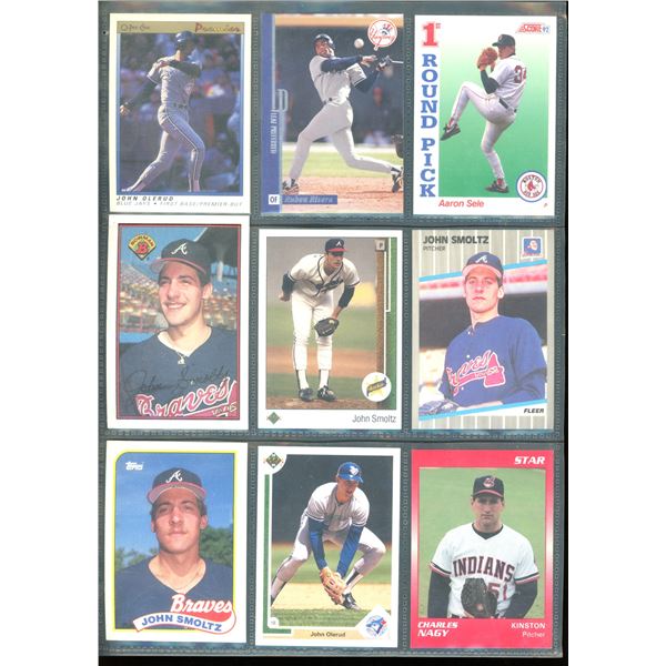 Lot of 9 Various Baseball Cards Various Teams & Players
