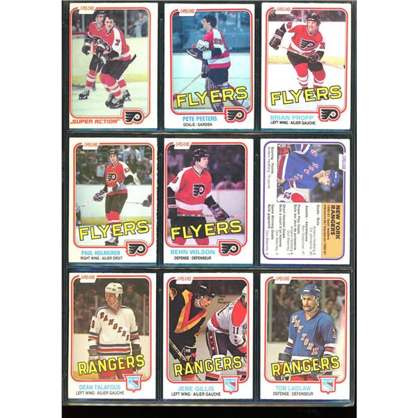 Lot of 9 Various Vintage Hockey Cards Various Teams & Players