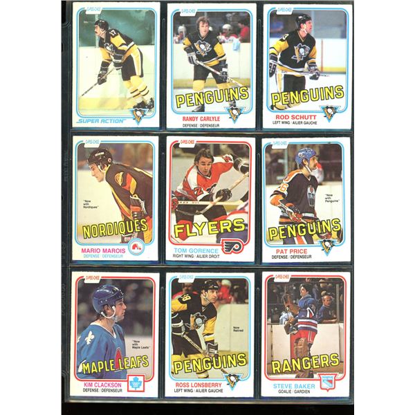 Lot of 9 Various Vintage Hockey Cards Various Teams & Players