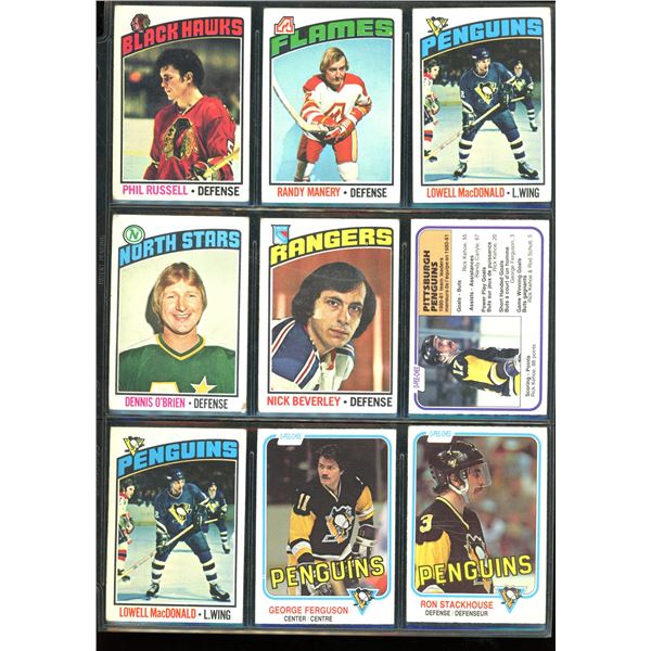 Lot of 9 Various Vintage Hockey Cards Various Teams & Players
