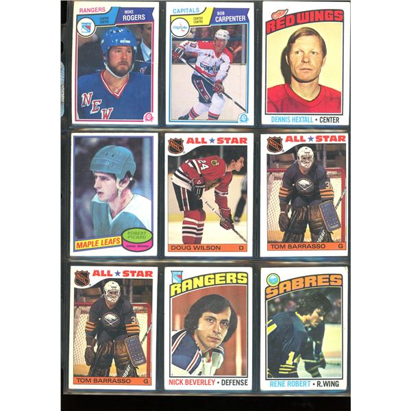Lot Of 9 Vintage Hockey & Sticker Cards