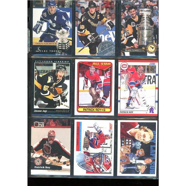 Lot Of 9 Star Cards Jaromir Jagr, Patrick Roy, Mario Lemieux & More