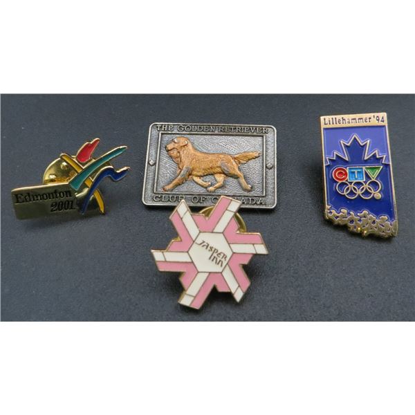 Lot Of 4 Various Collector Pins