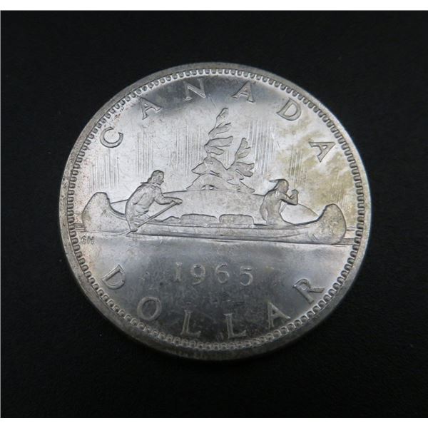 1965 Canadian Silver $1 Dollar Coin