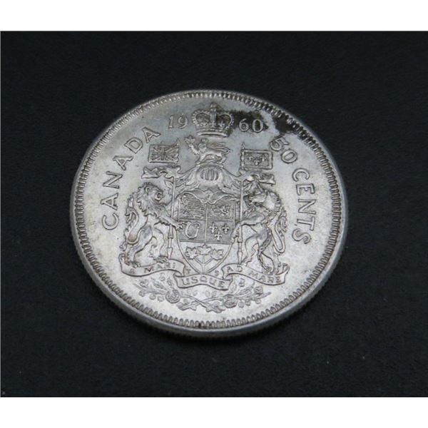 1960 Canadian Silver 50 Cent Coin