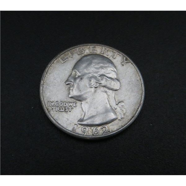1962 USA Silver 25 Cent Coin