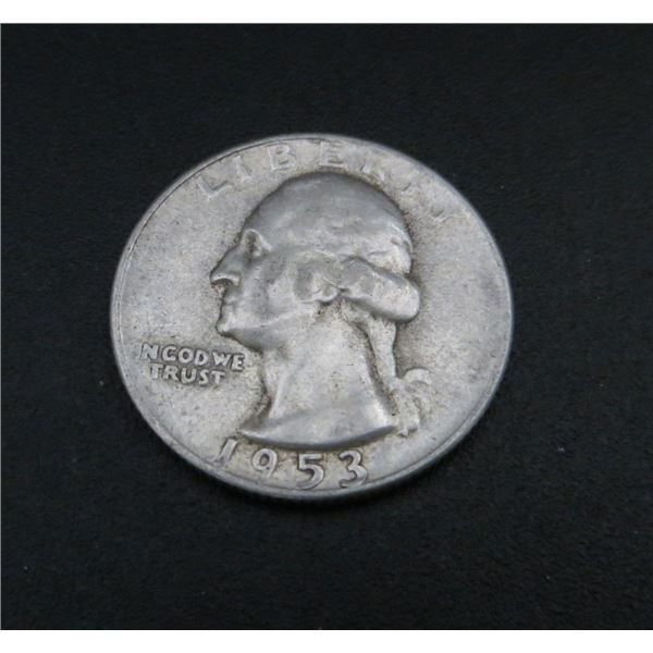 1953 USA Silver 25 Cent Coin