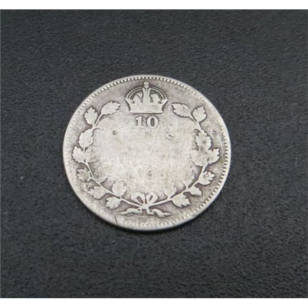 1936 Canadian Silver 10 Cent Coin