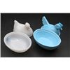 Image 2 : Blue & White Glass Chicken on Nest 5" Long
