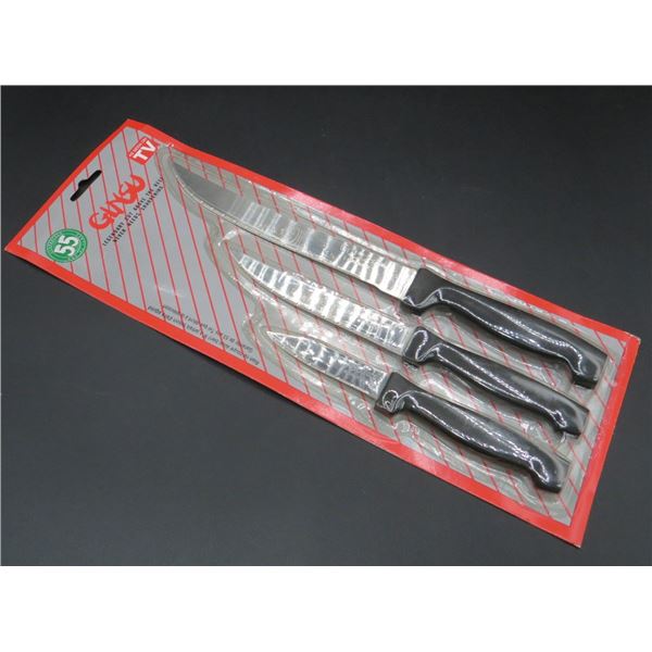 Sealed Retro Ginsu 2000 3 Piece Knife Set