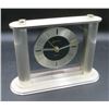 Image 1 : Stainless Steel Jeuni Quartz Clock 9" long x 7" Tall