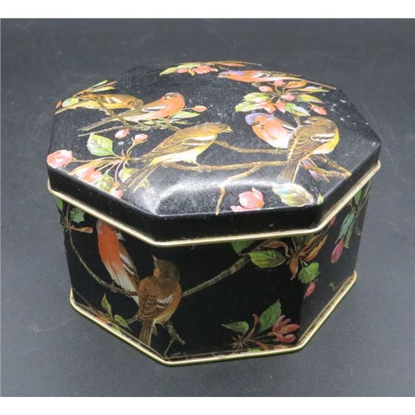 Vintage Bird Tin With Unused Sealed Bath Oil Crystals