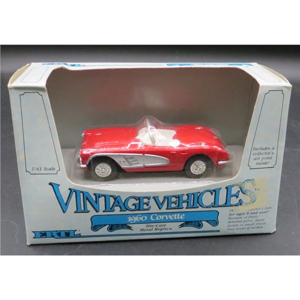1988 Ertl Vintage Vehicles 1960 Corvette Convertible 1:43 Die Cast Car