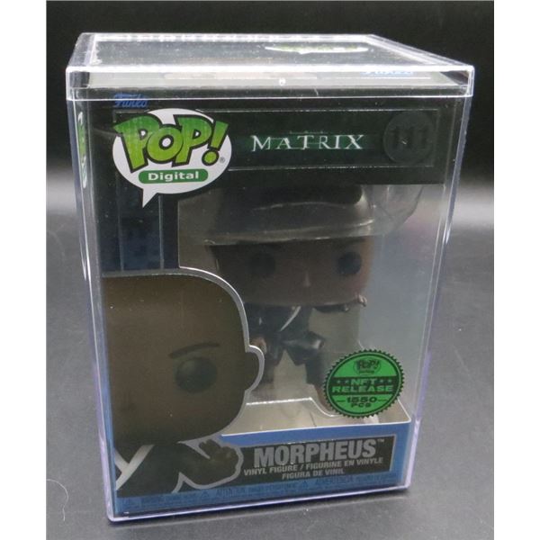 New Funko Pop Matrix Morpheus #111 NFT (Limited to 1550) With Hard Case BV $150