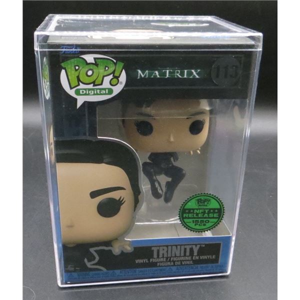 New Funko Pop Matrix Trinity #113 NFT (Limited to 1550) With Hard Case BV $175