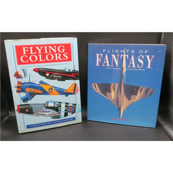 2 Airplane Books Flying Colors & Flights Of Fantasy