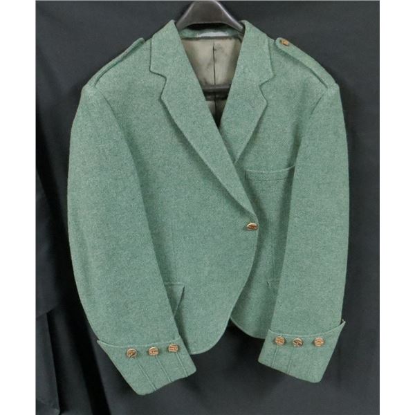 Vintage Fraser Ross Of Scotland Men's Green Wool Kilt Jacket Size 42
