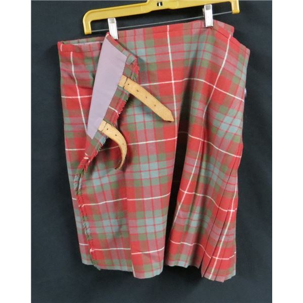 Vintage Men's Kilt Measures 22" Long