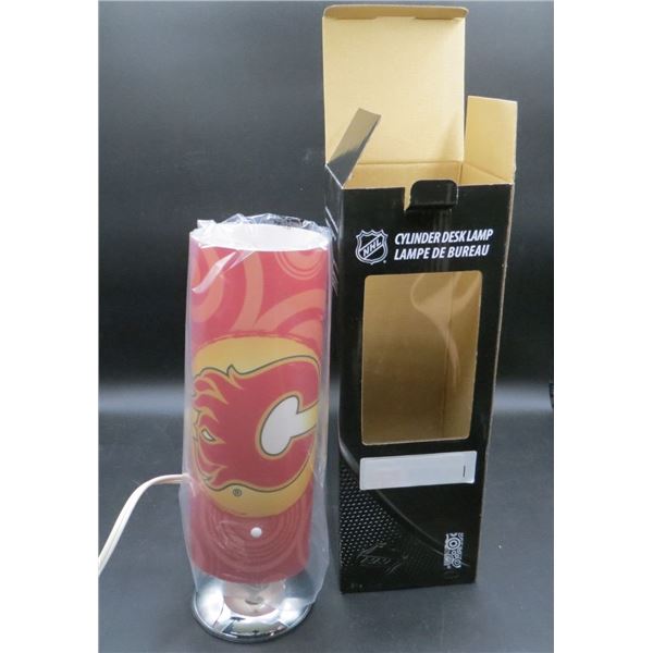 New Calgary Flames Cylinder Desk Lamp 12  Tall