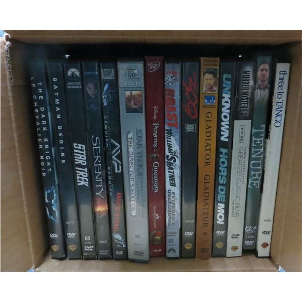 Lot Of 14 DVD Movies Gladiator, AVP, Star Trek, Batman Begins & More