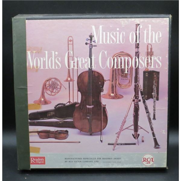 1959 Music of the World's Great Composers 12 Vinyl LP Record Box Set