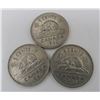Image 1 : 3x Canadian Nickels 1942