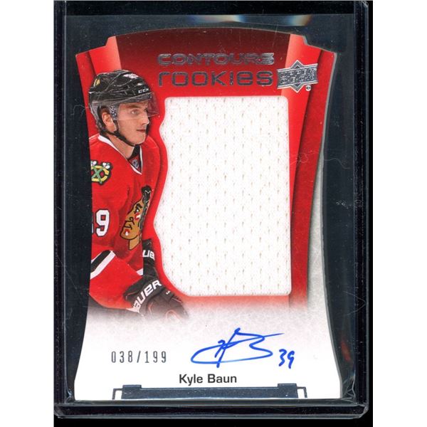 2015-16 Upper Deck Contours #136 Kyle Baun JSY AU RC 38/199
