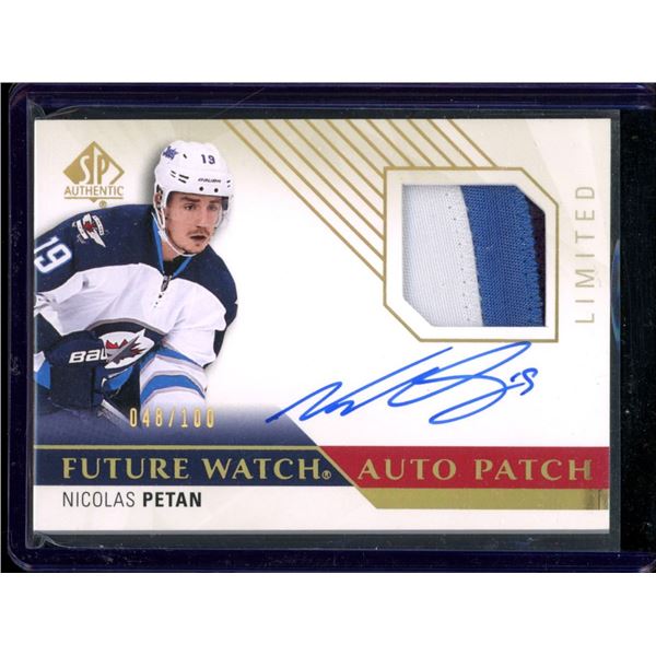 2015-16 SP Authentic Limited Patch Autographs #246 Nicolas Petan 48/100 BV $60