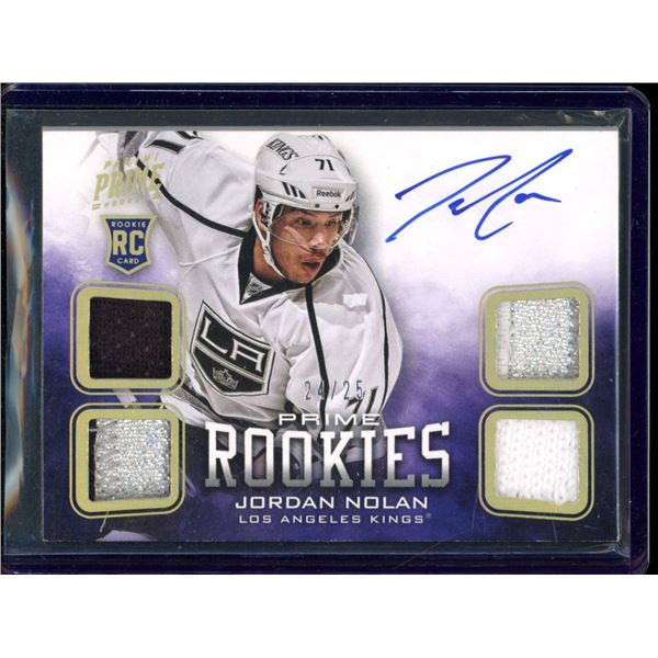 2012-13 Panini Prime Hologold #125 Jordan Nolan JSY AU 24/25