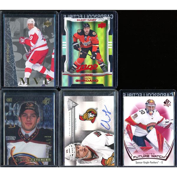 Lot Of 5 Hockey Rookies & Insert Cards