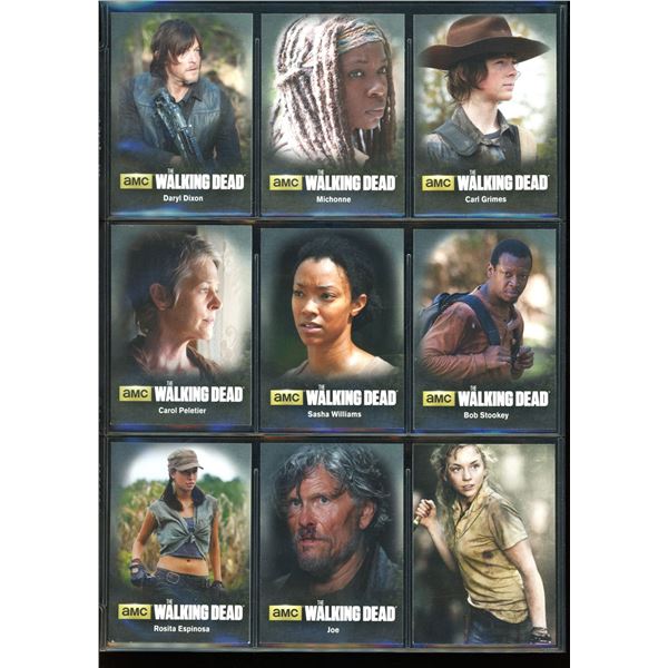 Lot Of 9 Various Walking Dead Insert Collector Cards
