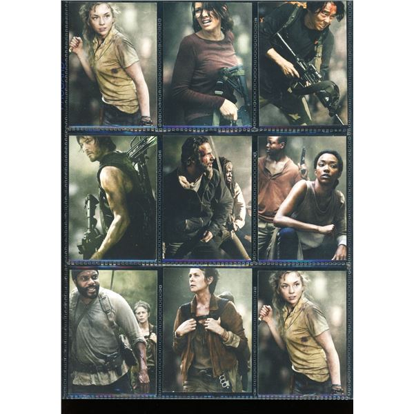 Lot Of 9 Various Walking Dead Insert Collector Cards