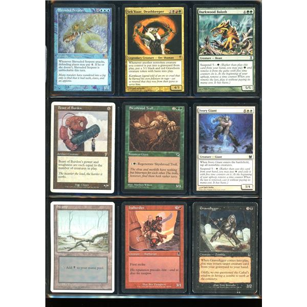Lot Of 9 Various Magic The Gathering Cards Various Sets & Colors