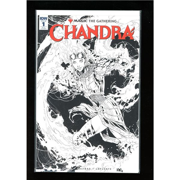 IDW Magic The Gathering Chandra #1 Black & White Variant Cover (New Never Read)