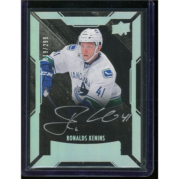 2015-16 UD Black #63 Ronalds Kenins Auto 19/299 RC