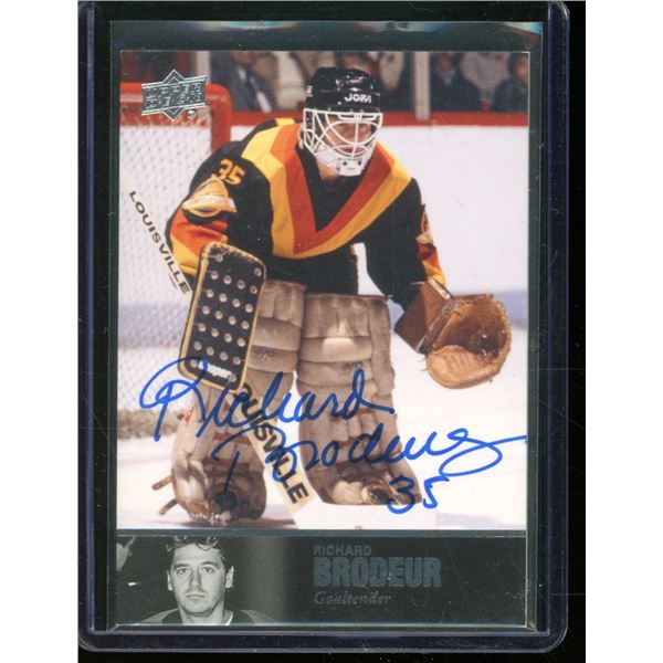 2013-14 Ultimate Collection '97 Legends Autographs #AL72 Richard Brodeur BV $45