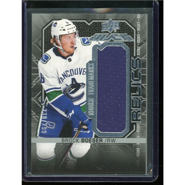 2017-18 UD Black Rookie Trademarks Jerseys #RTBB Brock Boeser 230/299 BV $30