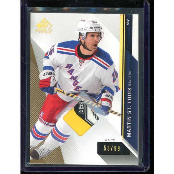 2014-15 SP Game Used Gold Spectrum Materials #51 Martin St. Louis 53/99