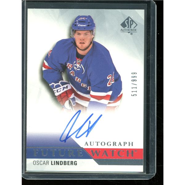 2015-16 SP Authentic #275 Oscar Lindberg Auto RC 511/999 BV $30