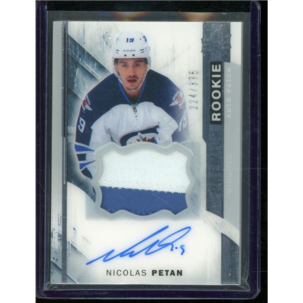 2015-16 Upper Deck Premier #77 Nicolas Petan JSY Auto 224/375 RC BV $40