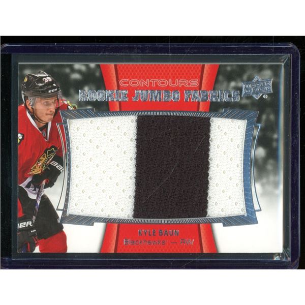 2015-16 Upper Deck Contours Rookie Jumbo Fabrics #RJJKB Kyle Baun 2 Color