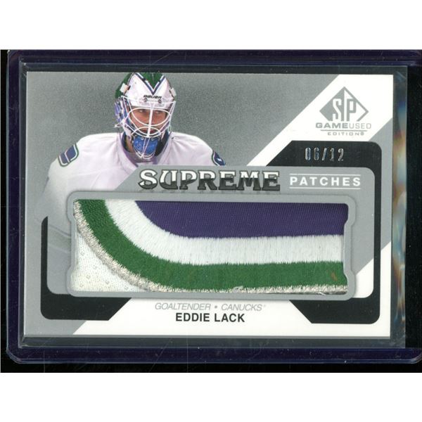 2014-15 SP Game Used Supreme Patches 4 Colour #PAEL Eddie Lack 6/12 BV $85