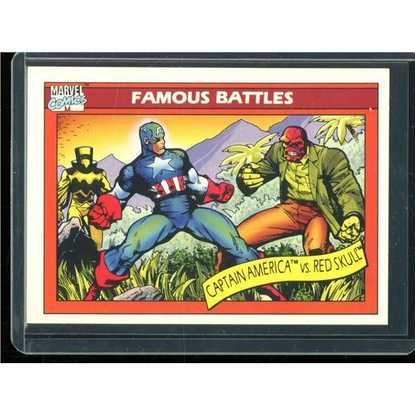 1990 Impel Marvel Universe I #97 Captain America vs. Red Skull