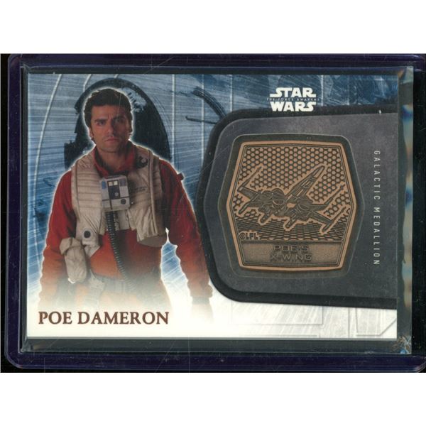2016 Topps Star Wars The Force Awakens Series Two Medallions #26 Poe Dameron
