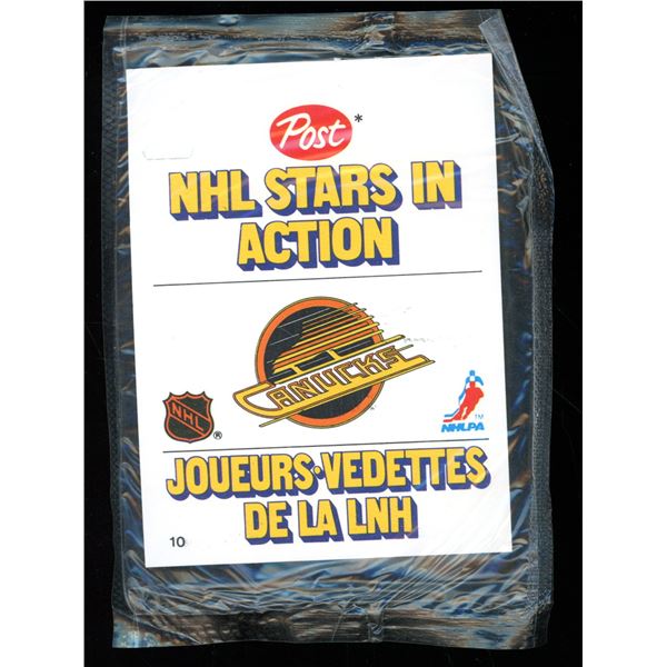 1982-83 Post Cereal NHL Stars In Action Vancouver Canucks #10 SEALED