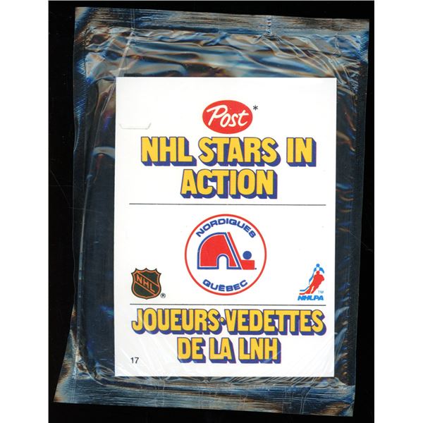 1982-83 Post Cereal NHL Stars In Action Quebec Nordiques #17 SEALED