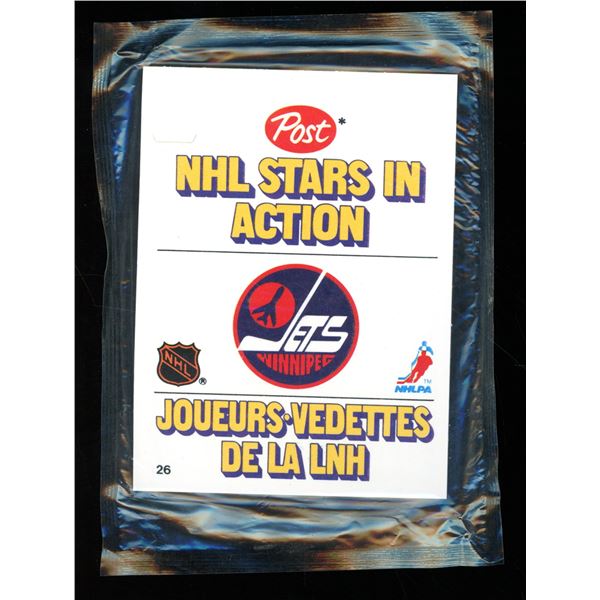 1982-83 Post Cereal NHL Stars In Action Winnipeg Jets #26 SEALED